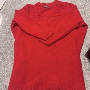 Red oversized sweater